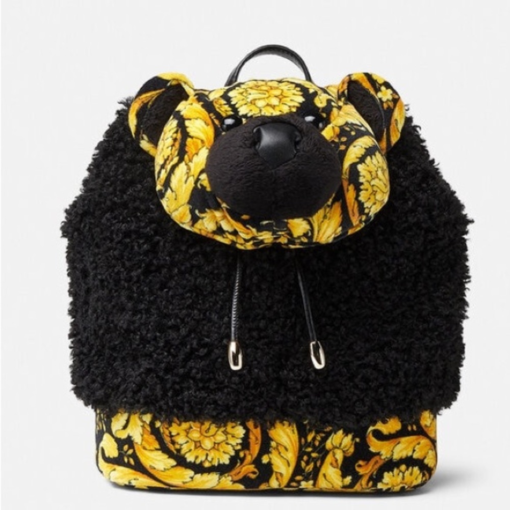 SALE!!! Versace Barocco logo monogram mini teddy bear backpack NEW - Picture 1 of 9